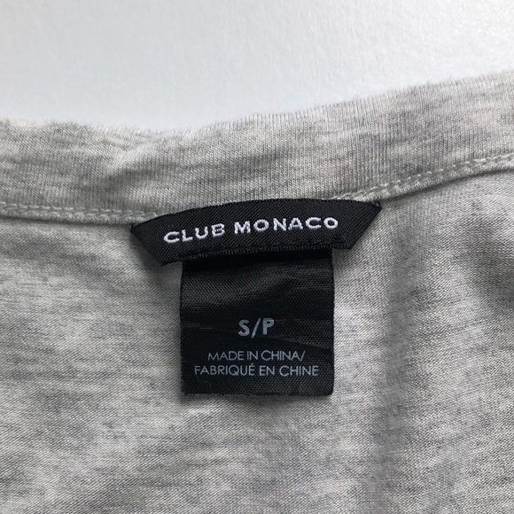 Club Monaco Colorblock Gray and Navy Blue Long Sleeve Top Size Small Oversized - Picture 7 of 13